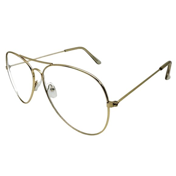 9015 | Clear Lens Aviator Glasses - Picture 3 of 5